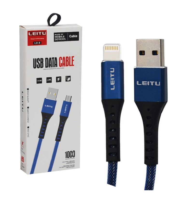 کابل شارژ آیفون لیتو (LEITU) مدل LD-8